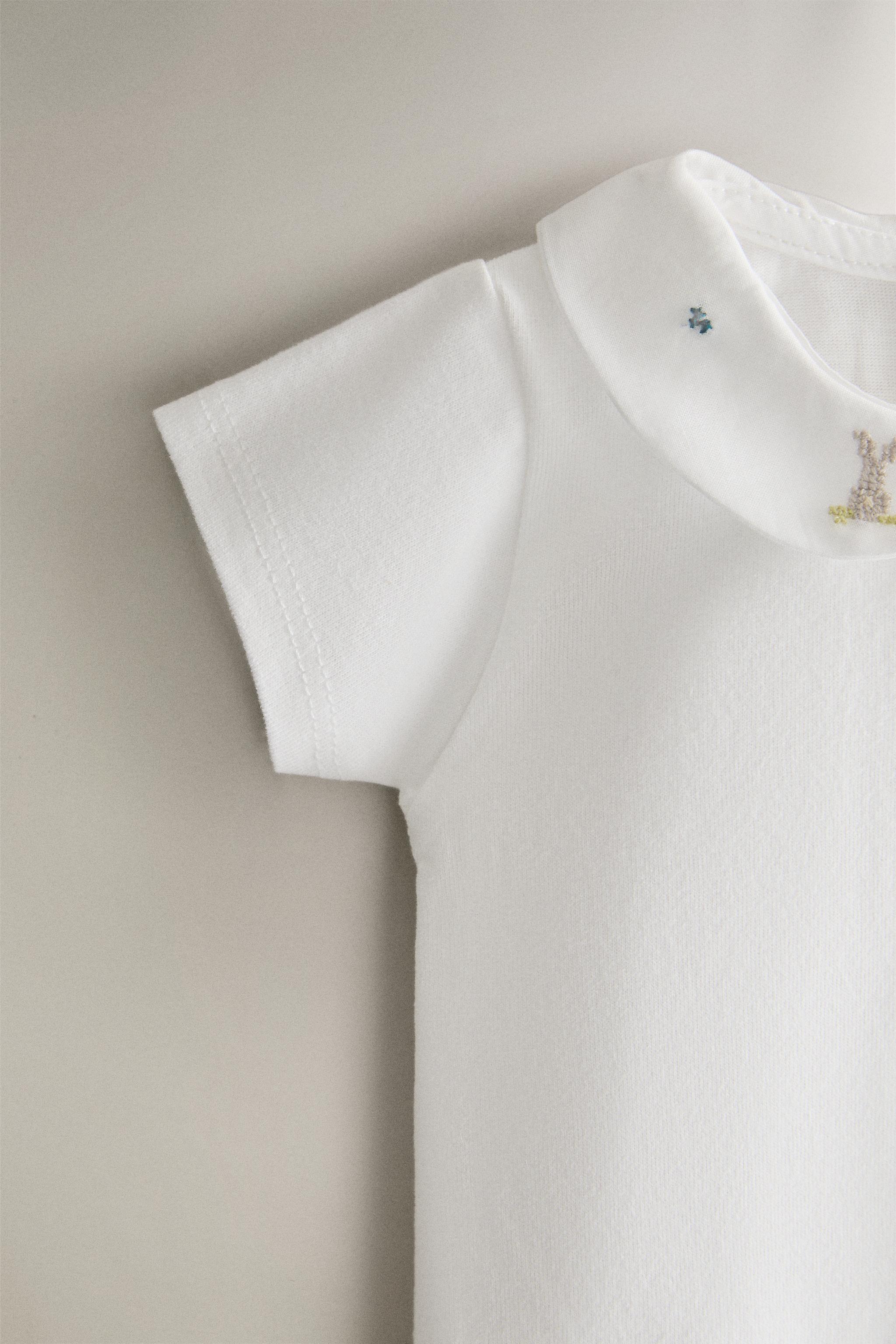 KIDS RABBIT AND FLORAL BODYSUIT